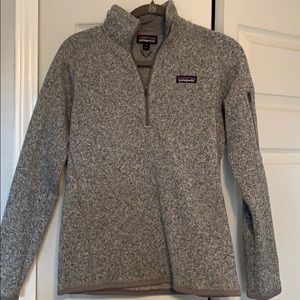 Patagonia pullover; gray half-zip, lightly worn